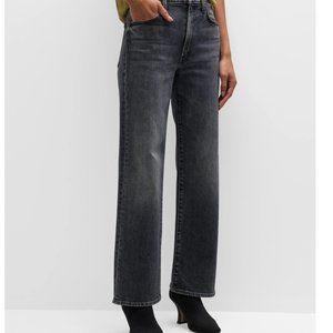 MOTHER The Rambler High-Rise Zip Flood Jeans